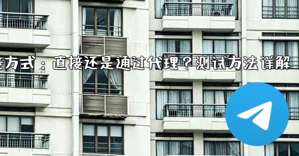 Telegram连接方式：直接还是通过代理？测试方法详解 - 電報Windowsチュートリアルチュートリアル