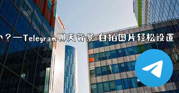 自分の写真を Telegram チャットの背景として使用できますか？—Telegram聊天背景 自拍图片轻松设置 - 電報Windowsチュートリアルチュートリアル