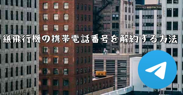 紙飛行機の携帯電話番号を解約する方法 - 電報Windowsチュートリアルチュートリアル