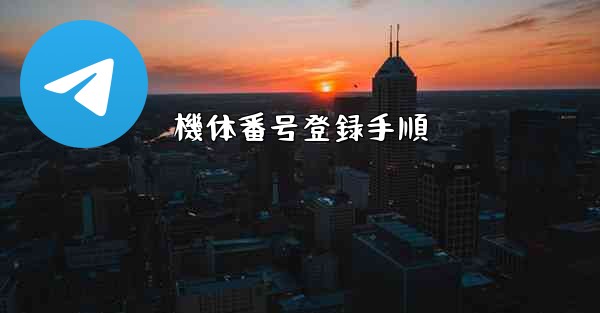 機体番号登録手順 - 電報Windowsチュートリアルチュートリアル