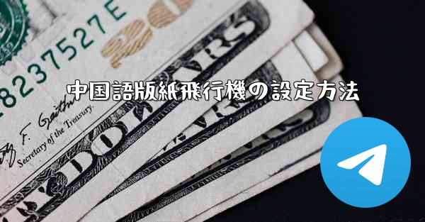中国語版紙飛行機の設定方法