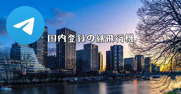国内登録の紙飛行機