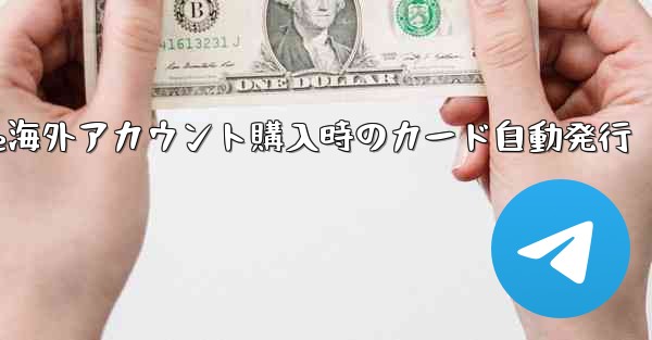 Paper Plane海外アカウント購入時のカード自動発行 - 電報Windowsチュートリアルチュートリアル