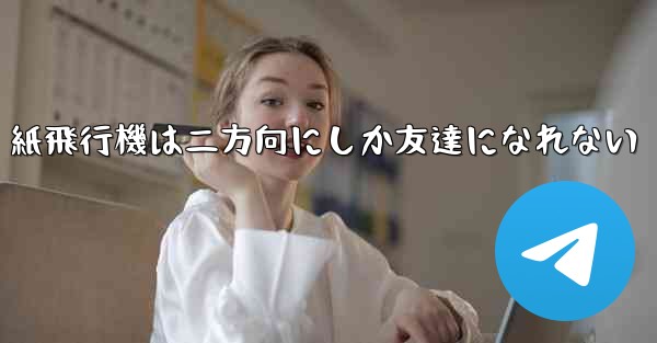 紙飛行機は二方向にしか友達になれない - 電報Windowsチュートリアルチュートリアル