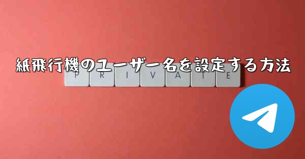 紙飛行機のユーザー名を設定する方法 - 電報Windowsチュートリアルチュートリアル