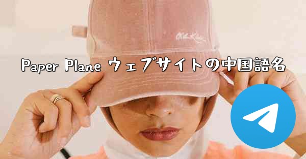Paper Plane ウェブサイトの中国語名 - 電報Windowsチュートリアルチュートリアル