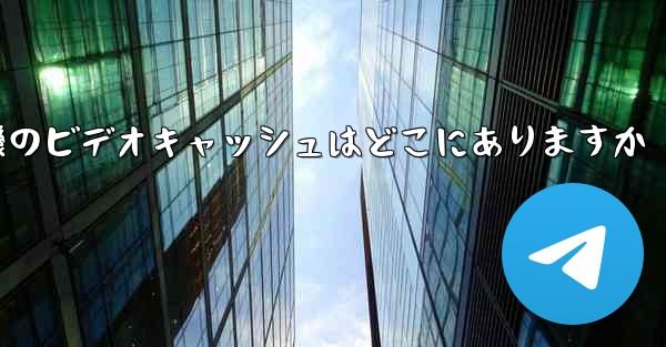 紙飛行機のビデオキャッシュはどこにありますか - 電報Windowsチュートリアルチュートリアル