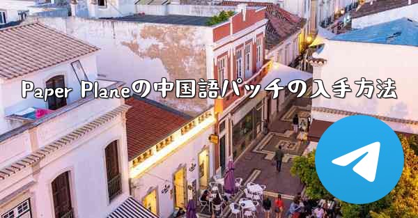 Paper Planeの中国語パッチの入手方法 - 電報Windowsチュートリアルチュートリアル