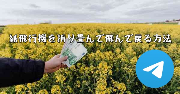 紙飛行機を折り畳んで飛んで戻る方法 - 電報Windowsチュートリアルチュートリアル