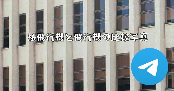 紙飛行機と飛行機の比較写真 - 電報Windowsチュートリアルチュートリアル