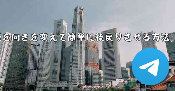 飛行機を向きを変えて簡単に後戻りさせる方法 - 電報Windowsチュートリアルチュートリアル