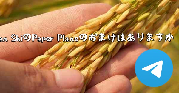 Tan ShiのPaper Planeのおまけはありますか - 電報Windowsチュートリアルチュートリアル