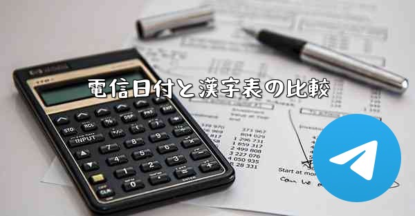 電信日付と漢字表の比較 - 電報Windowsチュートリアルチュートリアル