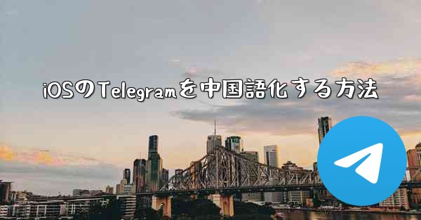 iOSのTelegramを中国語化する方法 - 電報Windowsチュートリアルチュートリアル