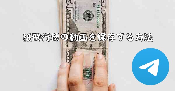 紙飛行機の動画を保存する方法