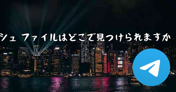 紙飛行機のキャッシュ ファイルはどこで見つけられますか - 電報Windowsチュートリアルチュートリアル