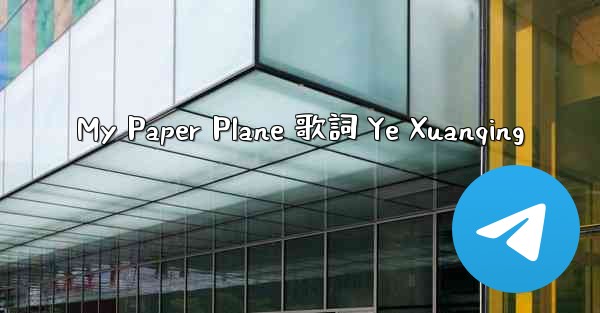 My Paper Plane 歌詞 Ye Xuanqing - 電報Windowsチュートリアルチュートリアル