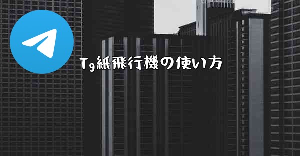 Tg紙飛行機の使い方