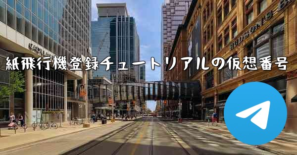 紙飛行機登録チュートリアルの仮想番号